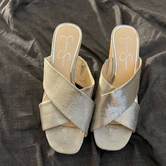 Jessica Simpson wedge sandals size 8 1/2 - Picture 1 of 4